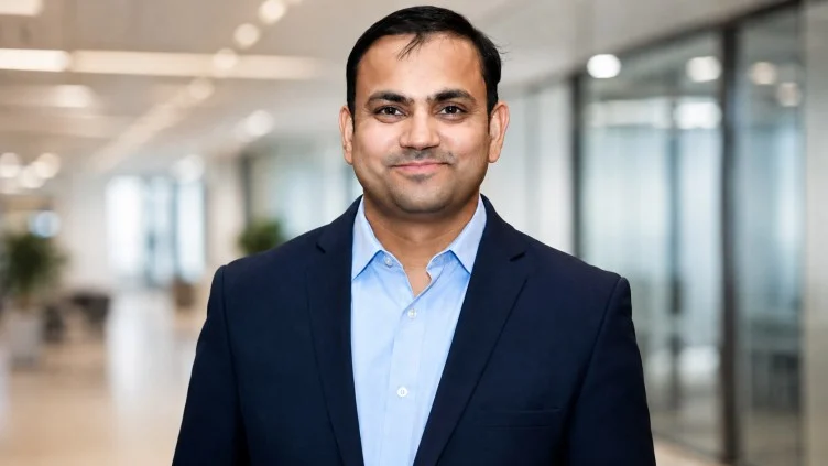 Shankar Morwal photographed in an office interior