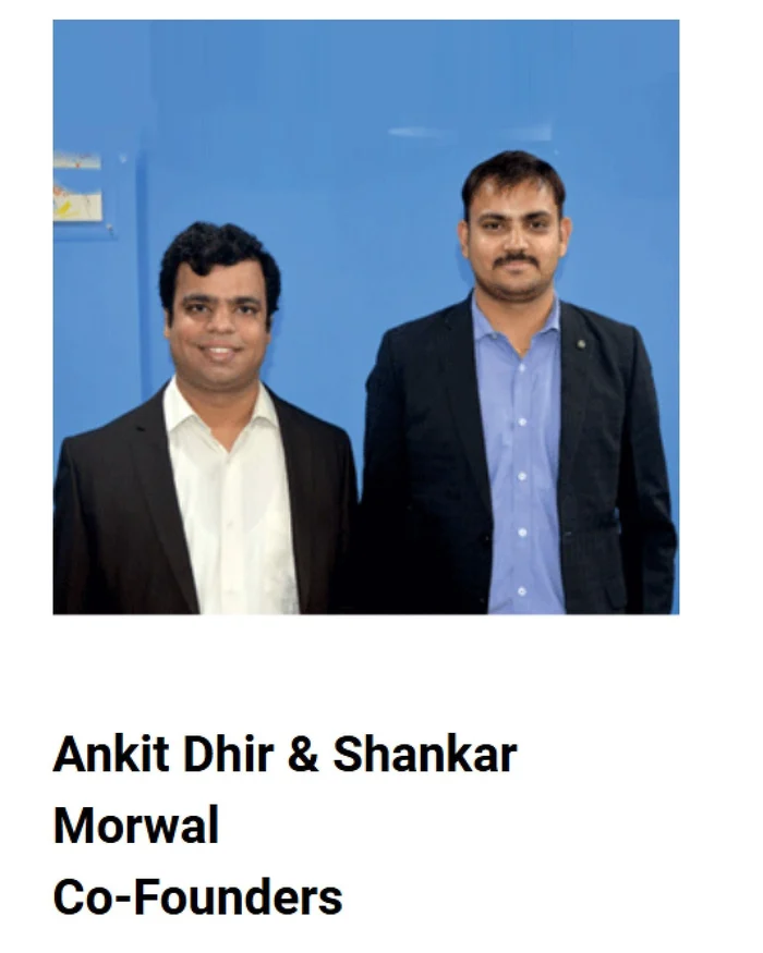 The SiliconIndia StartupCity feature on Habilelabs, showing Ankit Dhir and Shankar Morwal photographed together in 2019, captioned “Ankit Dhir & Shankar Morwal, Co-Founders”
